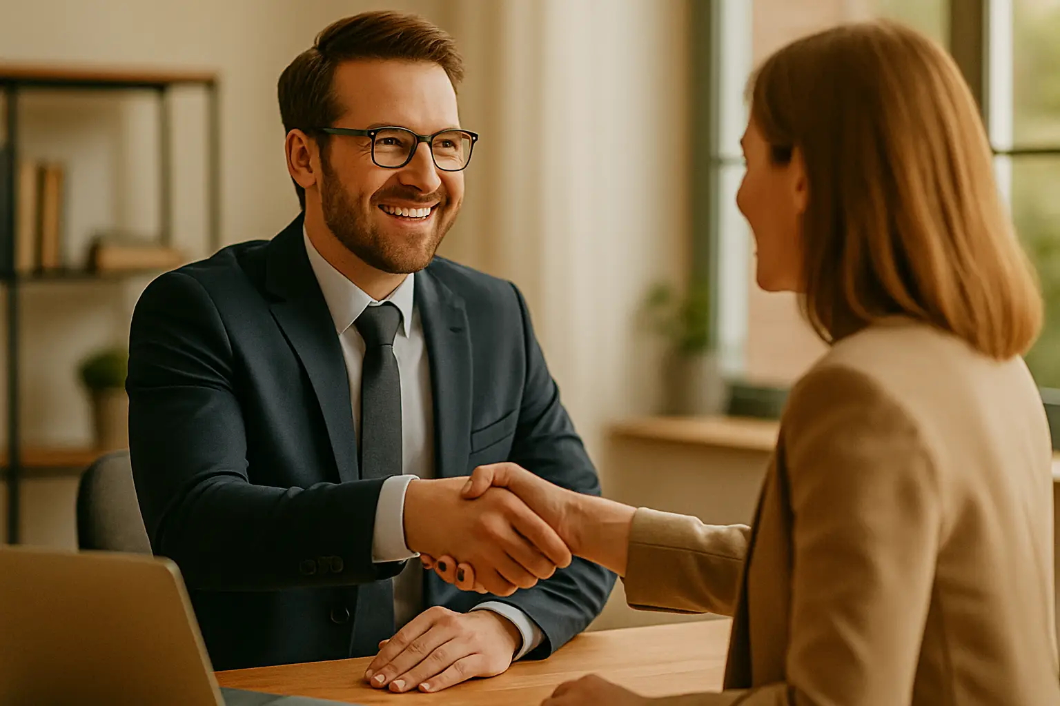 Broker assisting a client with their mortgage consolidation request