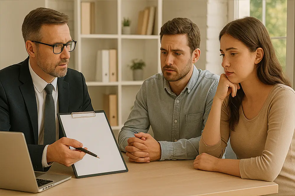 CPE advisor explaining the details of a favorable loan offer